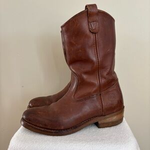 Double H Ranch Wellington USA Leather Western Biker Work Boots Mens Sz 9